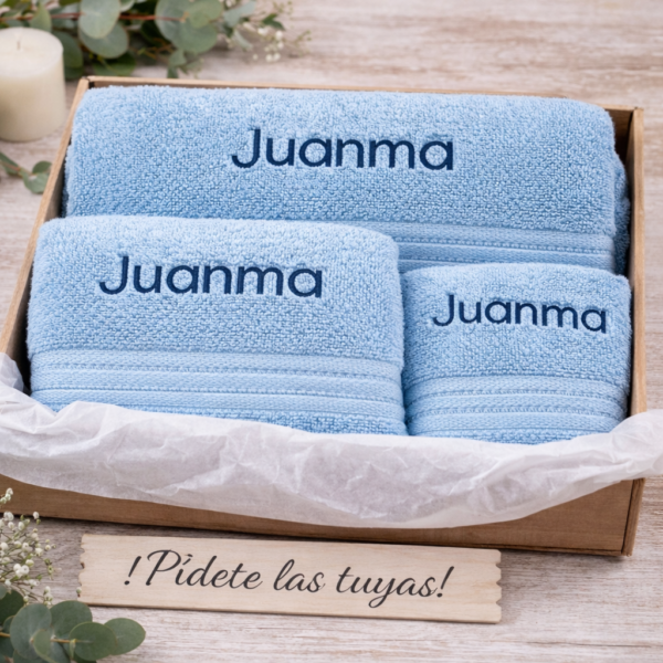 TOALLAS CON NOMBRE GRABADO